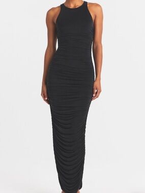SKIMS Jersey Ruched Long Dress